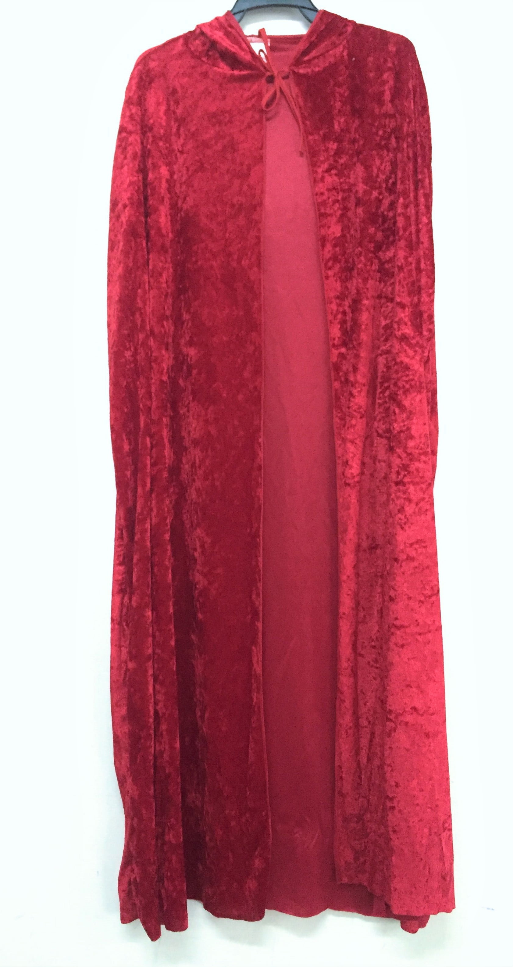 Adult Red Hooded Velvet Cape Halloween Costume