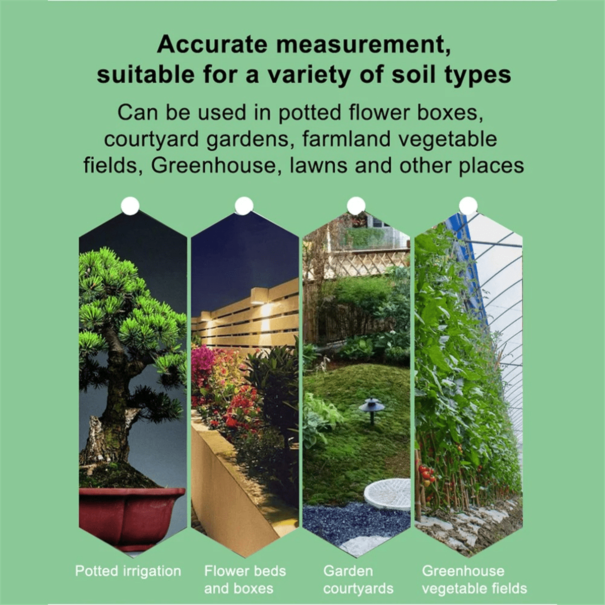 5Pcs Zigbee Smart Soil Sensor Temperature Meter Moisture Humidity Sensor Real-Time Monitoring Plant Monitor Detector