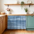 thumbnail image 2 of Blue Sink Skirt 10"W x 11"L, Dustproof Under Sink Curtain Skirt for Bathroom Kitchen, Vintage Modern Abstract Art Ombre Adhesive Short Vanity Curtains Cover for Laundry Room Closet Shoe Rack, 2 of 8