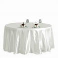 thumbnail image 2 of BalsaCircle 120" Round Satin Tablecloth Ivory, 2 of 5