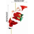 thumbnail image 4 of Santa Claus Musical Climbing Rope, 9" Electric Climbing Santa on Rope with Light Music & Sound, Battery Operated Funny Musical Christmas Tree Ornament for Fireplace Home Décor (Black Feet), 4 of 6