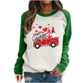 thumbnail image 1 of RKSTN Chandail en Molleton de la Saint-Valentin pour Femmes Mode Imprimé Lettre et Cœur Chandail en Molleton Manches Longues Col Rond Tops, 1 of 4