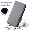 thumbnail image 3 of for Samsung Galaxy A25 5G Case, Classic Design PU Leather Wallet Magnetic Closure Flip Case with Kickstand Card Holder Slot Shockproof Protective Cover for Samsung Galaxy A25 5G - Gray, 3 of 6