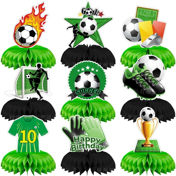 Adornos de panal para fiestas de fútbol de la Copa del Mundo, decoraciones para fiestas de cumpleaños infantiles, mesa de panal, decoración de bolas de panal