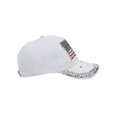 thumbnail image 4 of Top Headwear Studded USA Flag Baseball Cap - White, 4 of 5