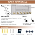 thumbnail image 6 of Homaryx Key Holder Wall Mount with Shelf, Wooden Key Hooks and Mail Organizer for Entryway, Living Room, Hallway, Modern Home Decor Gray, 6 of 6