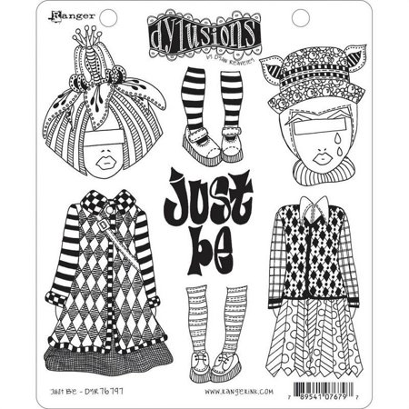 UPC: 0789541076797 | Dyan Reaveley s Dylusions Cling Stamp Collections 8.5 X7 -Just Be