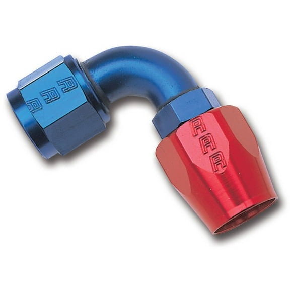 Russell Performance -6 AN Red/Blue 90 Degree Full Flow Hose End