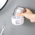 thumbnail image 3 of Dispensador de pasta dental, exprimidor automático de pasta dental, montado en la pared, soporte para pasta dental manos libres para niños y familiares, baño viene con calcomanía fuerte, 3 of 5