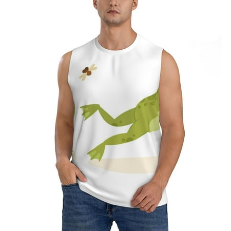 Bingfone Hunting Frog Pattern Men s Tank Tops Workout Sleeveless Tee Shirts Running Beach Tanks for Men-XX-Large