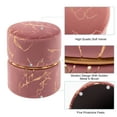 thumbnail image 4 of Duhome Round Ottoman Footstools Velvet Vanity Stool Furry Makeup Stool for Bedroom Living Room Decorative Padded Small Bench, Pink and Gold, 4 of 9