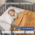 thumbnail image 3 of PAPROOS Twin Montessor Floor Bed, Solid Wood Toddler Bed with Safety Guardrail and Door, Easy Assembly, Low-to-Floor Bed Frame with Slats for Kids, Gray, 3 of 8