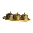 thumbnail image 2 of Luzkey Divided Snack Tray,Food Storage Container,3 Compartments,Serving Organizer,Appetizer Tray,Dried Fruit Tray for Home,Appetizer gold, 2 of 8