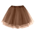 thumbnail image 1 of Gibobby faldas para mujer Falda tutú Falda de malla forrada de capas Falda de ballet Falda tutú(Café, Talla única), 1 of 3