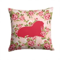 Carolines Treasures Walrus Shabby Chic Pink Roses Fabric Decorative Pillow 14Hx14W multicolor