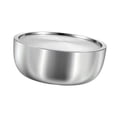 thumbnail image 3 of Tazón para mezclar,Cuenco grande de acero inoxidable para mezclar en la cocina,Cuenco para con tapa Lavabo redondo,Plato Catering Comida Cacerola para Verduras Agua,Bandeja para servir, 3 of 9