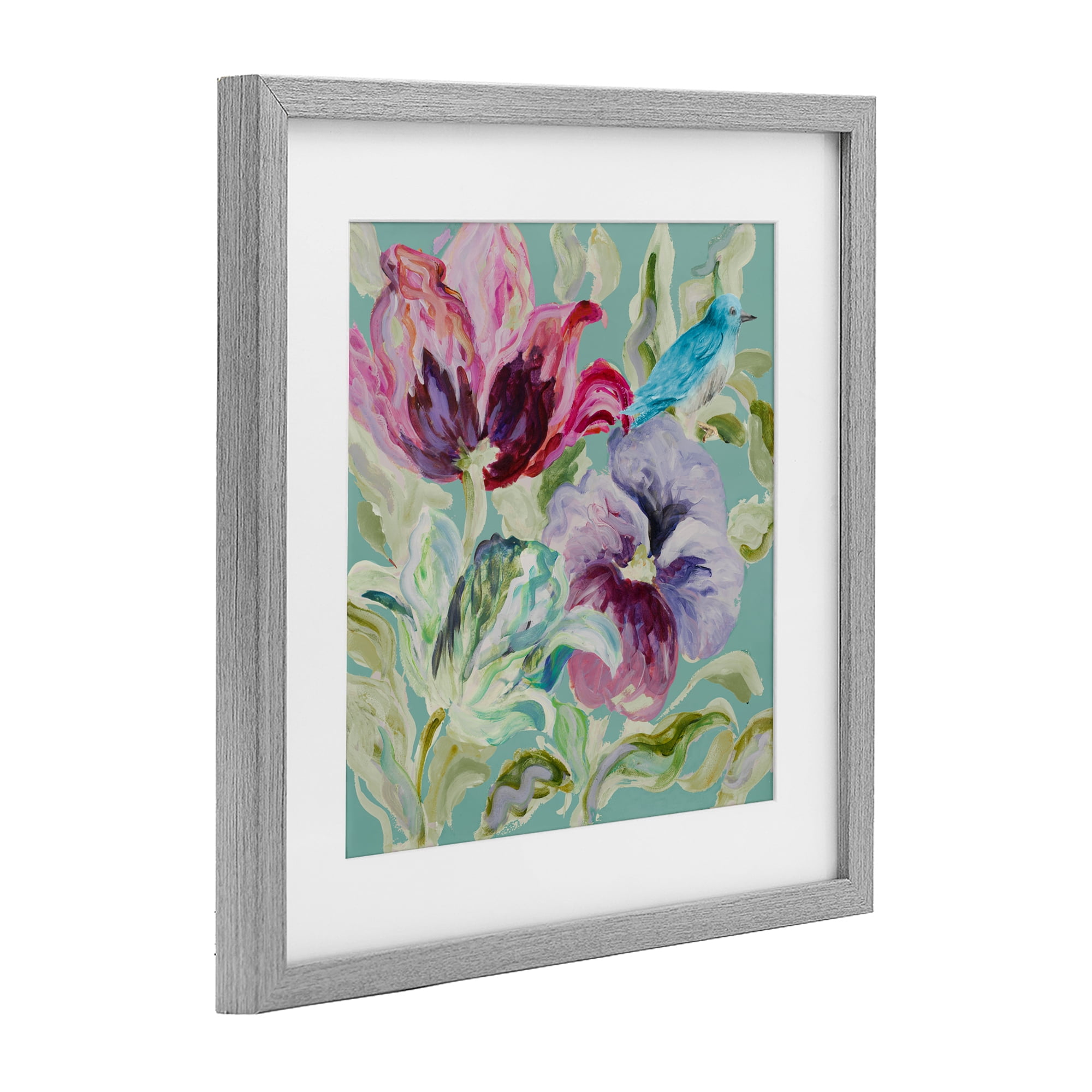 Stupell Industries Lyrical Garden Strokes Gray Framed Print Under Glass, design by Lanie Loreth