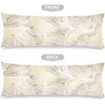 thumbnail image 3 of White Body Pillow Cover 20"x54" Pillow Case Gold Leaves Pattern Long Pillow Cases Protector with Hidden Zipper Decorative Blossom Bedding Pillowcase Rectangle Soft Cushion Covers for Bedroom,Couch, 3 of 5