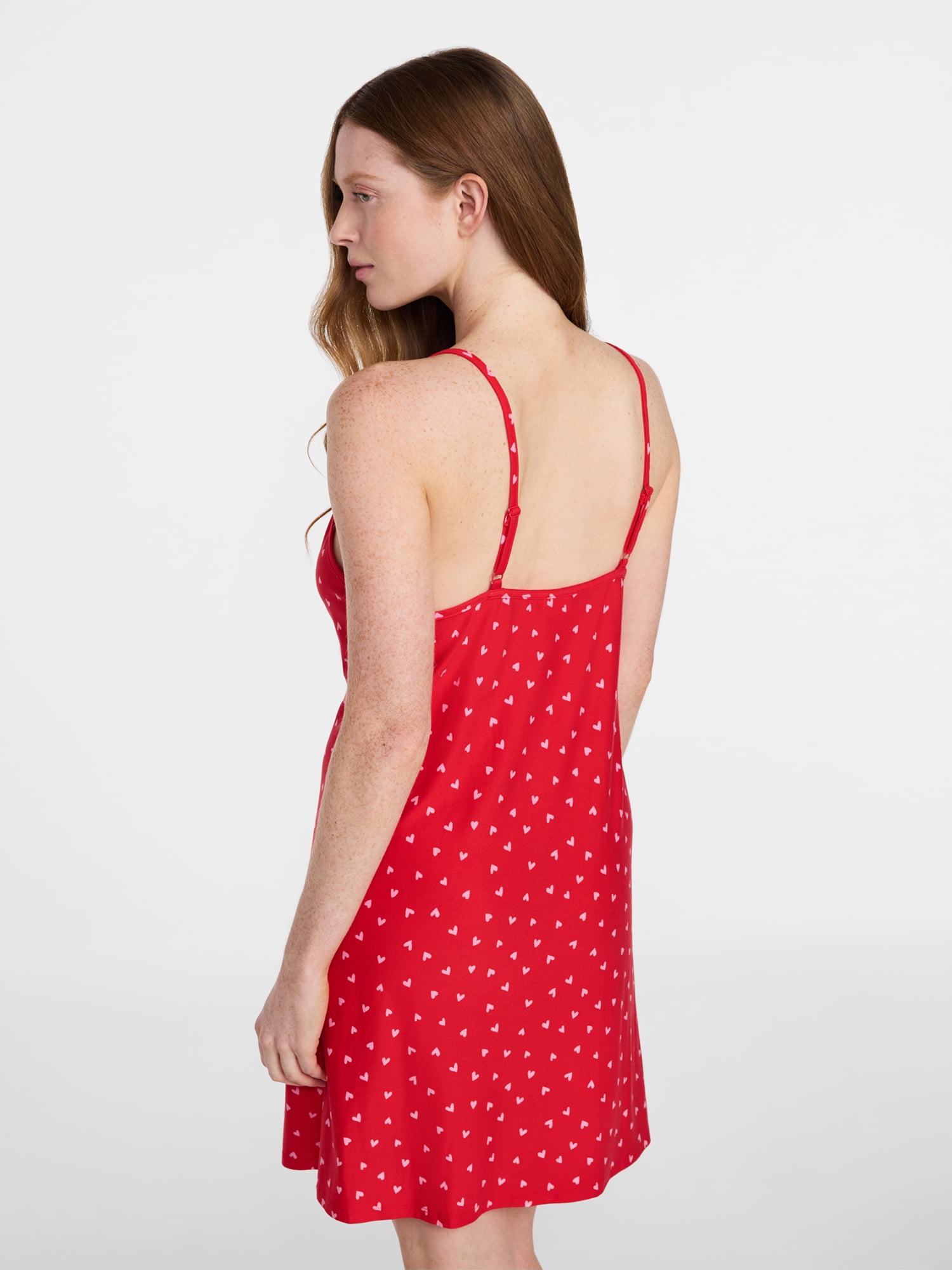 Joyspun Women’s Dreamy Soft Collection Lace Front Knit Chemise, Sizes XS to 3X