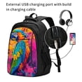 thumbnail image 2 of Disketp Vibrant Parrot Splash Art Mochila de Viaje Estampada para Laptop con Puerto de Carga USB, Mochila Impermeable para Computadora – Regalo para Hombres y Mujeres, 2 of 7