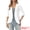 White, variant on DARING DIVA Women's Lightweight 3/4 Sleeve Open Front Ruffle Cardigan S White