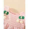 thumbnail image 4 of Bagilaanoe Toddler Baby Girl Summer Dress Short Puff Sleeve Cherry A-line Princess Dresses 9M 12M 18M 24M 3T Kids Casual Swing Sundress, 4 of 9