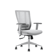Bitchair Ergonomic Mesh Conference Room Chair - Adjustable Lumbar Support Computer Desk Chair with Height Adjustable Arms - Seat Depth Adjustable Executive Home Office Chair - (Gray)