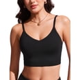 thumbnail image 1 of Top de Bikini CRZ YOGA Escote en V con Relleno Ajustable Negro Talla S, 1 of 7