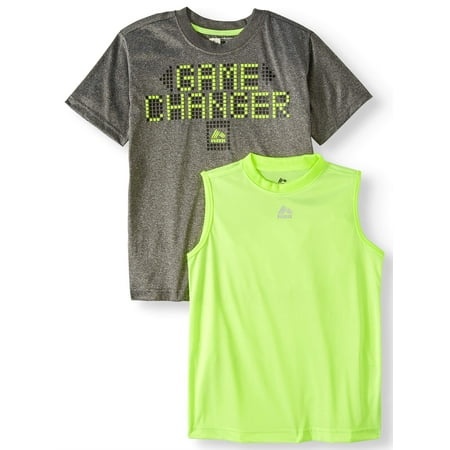 Boys Muscle Tee - RBX Short Sleeve Graphic Tee & Muscle Set 2 Pack (Little Boys & Big Boys)