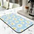 thumbnail image 2 of 2 Pack Washable Rubber Daisy Cute Floral Dish Drying Mats for Kitchen Counter Home Large Coffee Bar Pad Accessories and Decor for Utensils Stemware (2pcs 18''x24''+19.5''x12''), 2 of 6