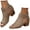 Gray, variant on Women Peep Toe Ankle Booties Sandals Chunky Heels Cutout Back Zipper Sandal Faux Suede Side Ankle Strap Dress Sandals