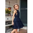 thumbnail image 5 of Arshiner Girls Dress Kids Halter Sleeveless Elegant Flowy Summer Casual A-Line Dress, 5 of 7
