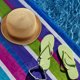 thumbnail image 4 of Sombrero de mujer con circunferencia de 56-58 cm, sombrero para el sol de verano, sombrero con cúpula rizada, lindo sombrero de paja con protector solar, sombrero de playa informal, 4 of 5