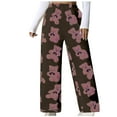 thumbnail image 2 of Womens Fuzzy Fleece Sweatpants Cute Bear Warm Jogger Athletic Loungewear for Ladies Comfy Soft Plush Pajama Pants, 2 of 8