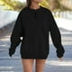thumbnail image 2 of Tops Henley,Blusa de mujer con degradado, manga larga, bolsillos, cuello redondo, informal, suave, para estar en casa, sopatenor, 2 of 8