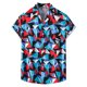 thumbnail image 1 of Hombres Casual Botones Playa Sin posicionamiento Estampado floral Turndown Camisa de manga corta Blusa Pompotops oipoqjl49581, 1 of 9