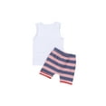 thumbnail image 6 of Blotona 2Pcs 4th of July Toddler Baby Boy Girl Summer Outfit Sleeveless American Flag Vest Tank Tops Shorts   Independence Day Set, 6 of 7