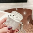 thumbnail image 4 of Cute Airpod 1&2 Clear Case with Keychain,Cute Bling Glitter Butterfly Pattern Design Soft Silicone Smooth Shockproof Compatible with Airpods 2/1 Charging Case for Girls Women, 4 of 12
