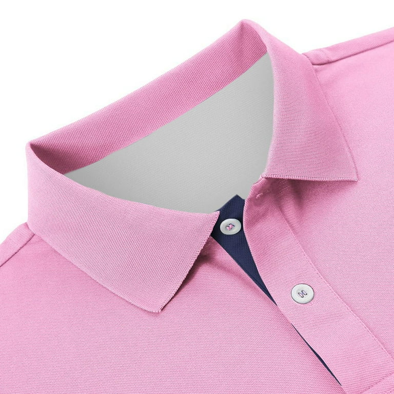 Men Polo Shirts Golf Casual Slim Fit Short Sleeve Button Up