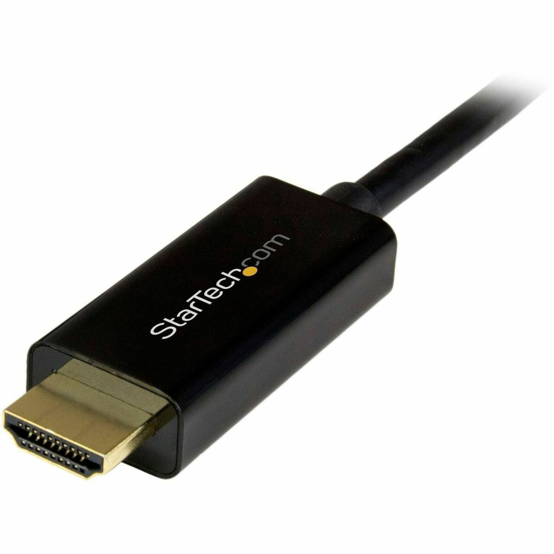 StarTech.com DP2HDMM1MB DisplayPort to HDMI converter cable - 3 ft (1m) - DP to HDMI Adapter with Built-in Cable - (M / M) Ultra HD 4K