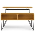 thumbnail image 5 of Simpli Home Hunter 36 inch Wide Solid Wood Industrial Small Lift Top Coffee Table in Oak, 5 of 16