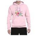 thumbnail image 2 of Wild Bobby, Cute Hearts and Flowers Blessed Inspirational/Christian Unisex Graphic Hoodie Sweatshirt, Light Pink, 3XL, 2 of 3
