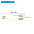 thumbnail image 2 of Uxcell Safety Pins 2.95 Inch Large Metal Sewing Pins Gold Tone 50Pcs, 2 of 5