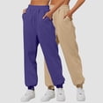 thumbnail image 2 of Mepaouo 2Pcs Womens Fleece Lined Sweatpants High Waisted Pull on Baggy Cinch Bottom Jogger Sizes S-3X, 2 of 4