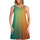 thumbnail image 1 of Fotbe Orange To Teal Gradient Vestido de Verano sin Mangas para Mujer – Vestido Midi Línea A, Estilo Camiseta Floral, Vestido Playero Casual y Fluido, 1 of 7