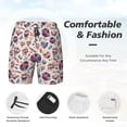 thumbnail image 3 of KLL rock Skull record Retro for Mens Swim Trunks Quick Dry Swim Shorts with Built-in Compression Liner Funny Swimwear Bathing Suits-XX-Large, 3 of 6