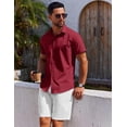 thumbnail image 2 of COOFANDY Short Sleeve Button Down Shirts Big and Tall Shirts for Men, 2 of 6