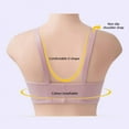 thumbnail image 4 of Comy 4Pack Women's Wirefree Soft Bralette Front Closure Push up Bras High Elastic 3D Gathering Underwear Adjustable Shoulder Straps, 4 of 8