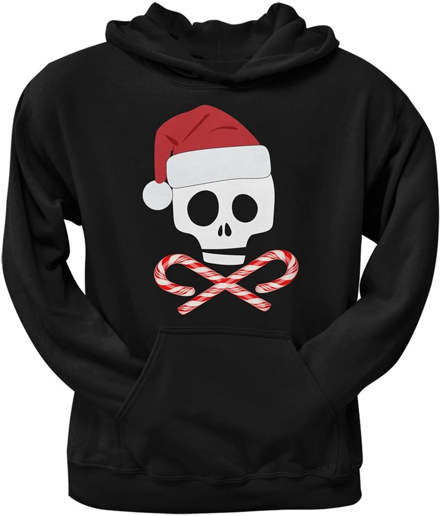 Skull and Cross Candy Canes Santa Black 