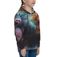 thumbnail image 3 of Pofeuu Colorful Ink Style Dragon Print Kids Pullover Hoodies Warm Thick Hooded Sweatshirt with Packet for Boys Girls-X-Large, 3 of 6